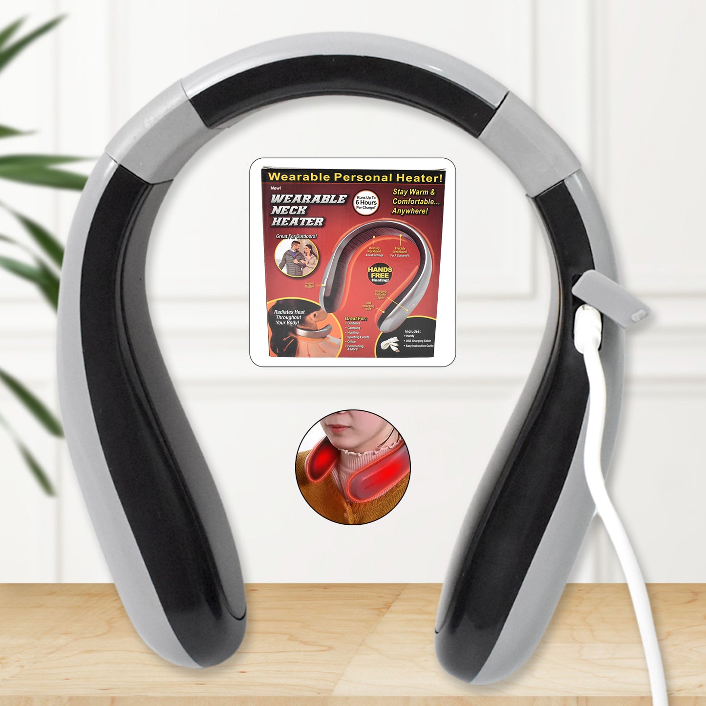 Usb Type C Rechargeable - Wearable Neck Heater (1 Pc)