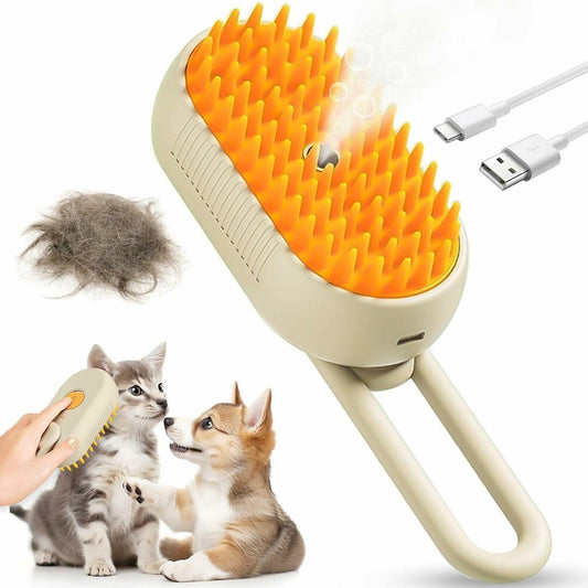 Pet Grooming Brush | Electric Spray Handle Massage Brush | Hair Removal Brush Steam (1 Pc)