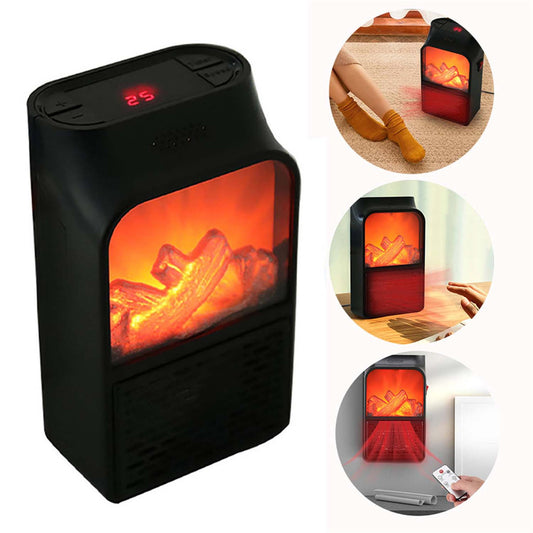 Portable Electric Fireplace Lamp Heater – 1000W | Realistic Flame Effect | Compact & Powerful
